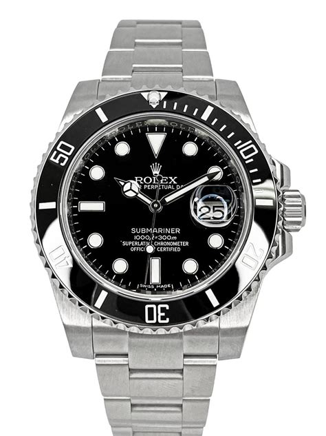 rolex submariner stainless steel no date|rolex date 116610ln.